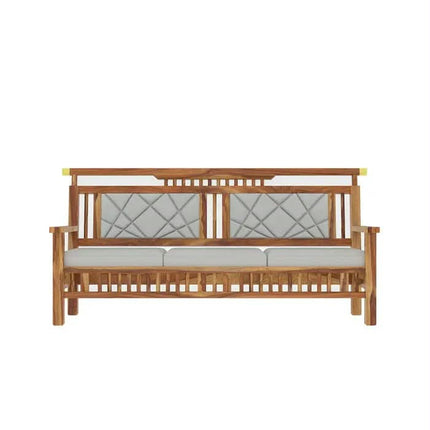 Sleek Wooden Sofa With Eco-Friendly Velvet Cushions for Contemporary Spaces School Modern Living Rooms