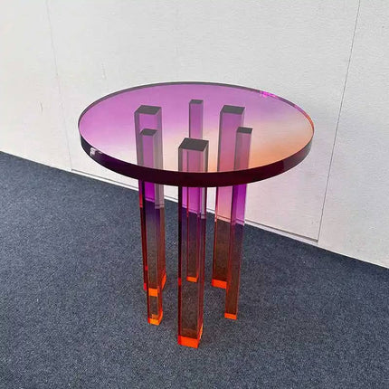 New Design Modern Living Room Acrylic Round Table Luxury Simple Style Villa Acrylic Side Table