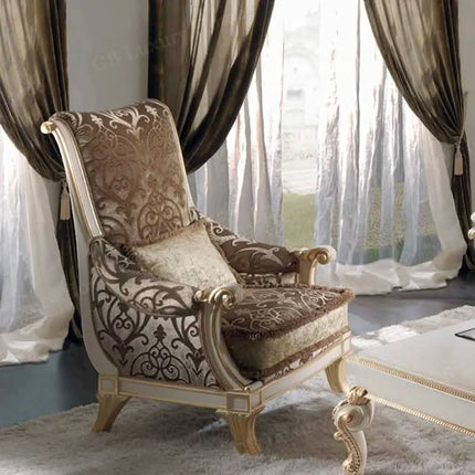 Victorian Royal Velvet Sofa Premium Elegant Handcrafted Wooden Oak Living Sofa Furniture French Carved