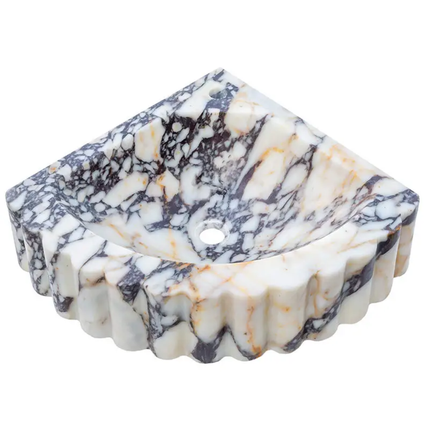 Bathroom Luxury Calacatta Marble Wall-Hung Sink – Natural Stone, Custom Shape, Elegant Design for Premium Decoration