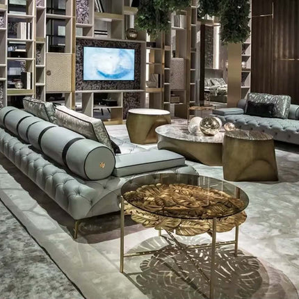 Italian Luxury Modern High End Leather Couch Living Room Sofa Furniture Sofa Set Designs Home Furniture