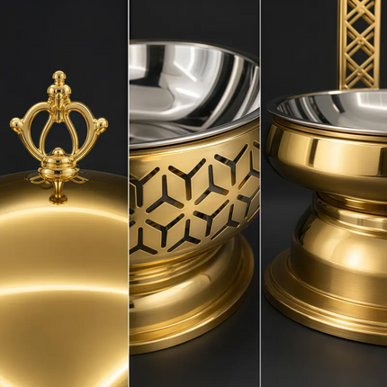 Luxurious Stainless Steel Y-Shaped 8-Liter Food-Grade High-Temperature Resistant Utensils Cooking