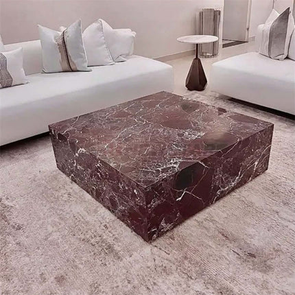 Modern luxury Italian marble square coffee table living room furniture side table