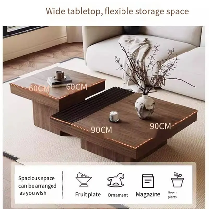 Made of concrete Designer Coffee Table Black Coffee Table Square Design Coffee Table For Living Room Furniture