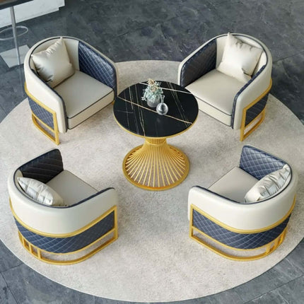 Modern Sofa Light Luxury Reception Hall Leisure Hall Sofa Armchair Living Room Leather Sofa