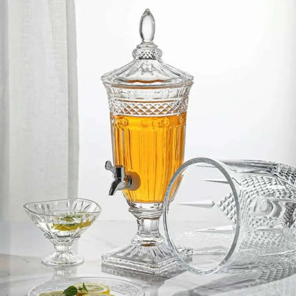 Luxury Home Decor Juice Fruit Punch Alcohol Drink Glass Beverage Dispensers for Party And Wedding