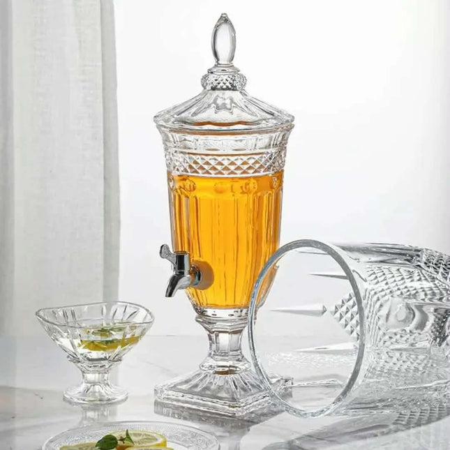 Luxury Home Decor Juice Fruit Punch Alcohol Drink Glass Beverage Dispensers for Party And Wedding