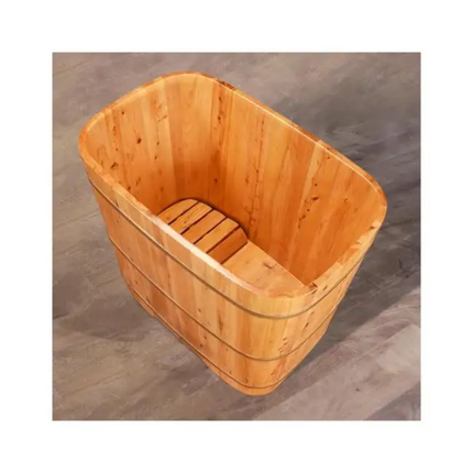 2026 Fast Selling Japanese Ofuro Wooden Soaking Bathtub Deep Freestanding Tub For Home Spa Hotel Resort And Luxury Projects