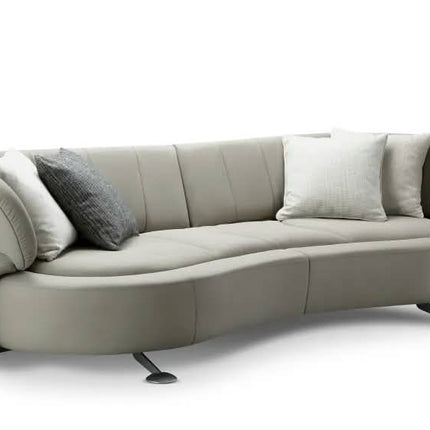 Modern Minimalist Leather Sofa Living Room Set with Rotatable Feature
