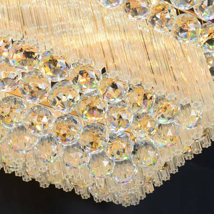 Modern Lusters Crystal Ceiling Lamp Restaurant Hotel Family Living Room Lamps Fine Crystal Ceiling Light