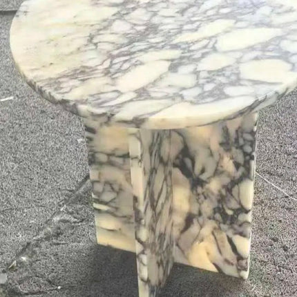 Nordic Style Marble Side Table Calacatta Viola Coffee Table Natural Stone Table Luxury Living Room Furniture