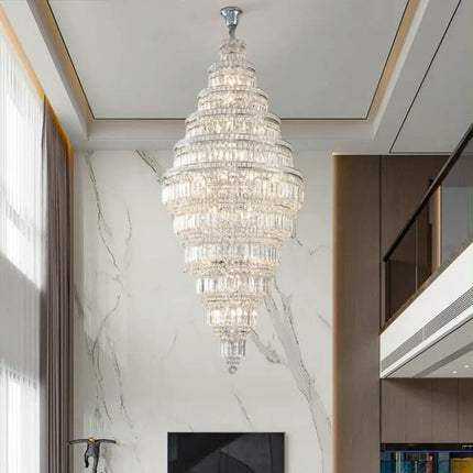 Customizable Large Luxury Empire Hotel Chandelier with Remote Control Crystal Lighting