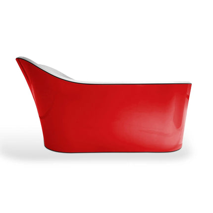Exclusive White Glossy EVA Freestanding Bathtub Modern Bathroom Luxury Soaking Tub by Jabon Bagno OEM Supplier Factory Price