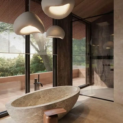Stylist Porcelain Enameled Eco-Friendly Bathtub With Textured Surface Modern Rustic-Chic Bathroom Ambiance Massage For Adults
