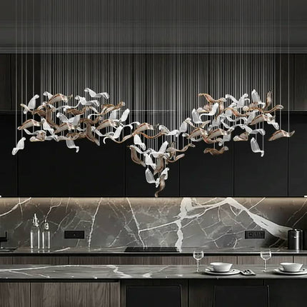 Chandelier Hanging Dining Lustre Living Room Hanging Lamp Ceiling Lights for Kitchen Island Glass Dining Room Pendant Light