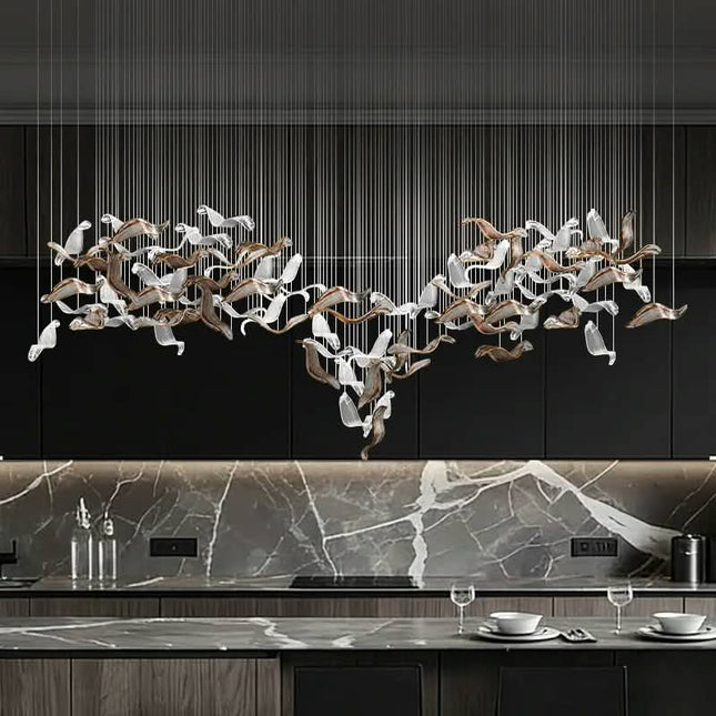 Chandelier Hanging Dining Lustre Living Room Hanging Lamp Ceiling Lights for Kitchen Island Glass Dining Room Pendant Light