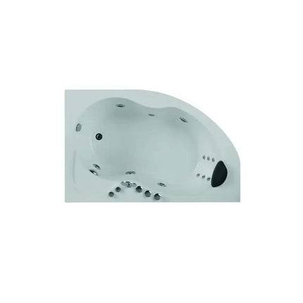Kamalu 7000k Modern Freestanding Corner Whirlpool Tub Right-Hand Side Panel for Indoor Installation Massage for Apartment Use