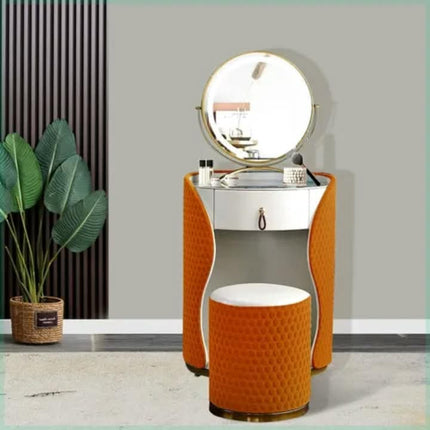 New Light Luxury Style Small-Sized Dressing Table, Bedside Table, Rock Plate Integrated Princess Makeup Table