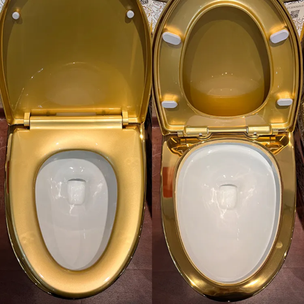 Floral Gold Trim Toilet Italian Design Premium Bathroom Masterpiece