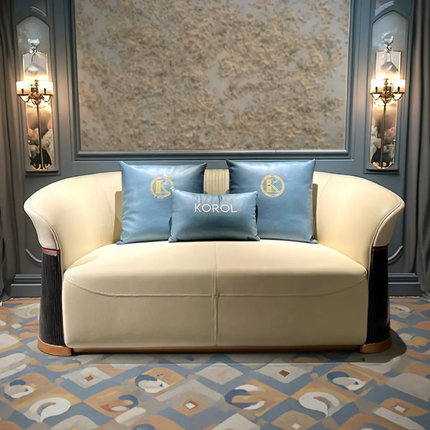 Bentley Customizable Italian Luxury Leather Sofa Postmodern Simple Design