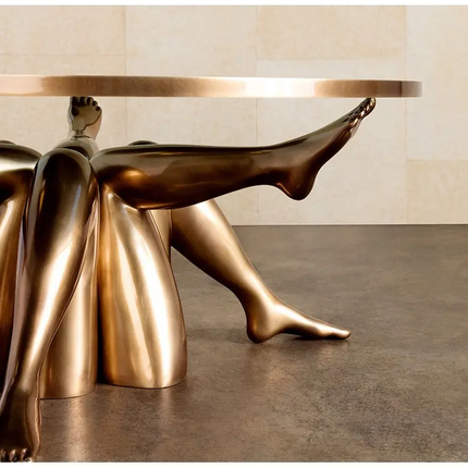 Made of FiberGlass Art Glass Coffee Table Furniture Living Room Unique Nordic Coffee Table Glass Top Golden Coffee Table For Hotel