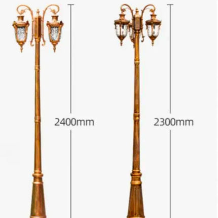 High Quality Outdoor Waterproof IP65 Street Vintage Outdoor Garden Solar Charged LED Lamp Post LED Garden Light