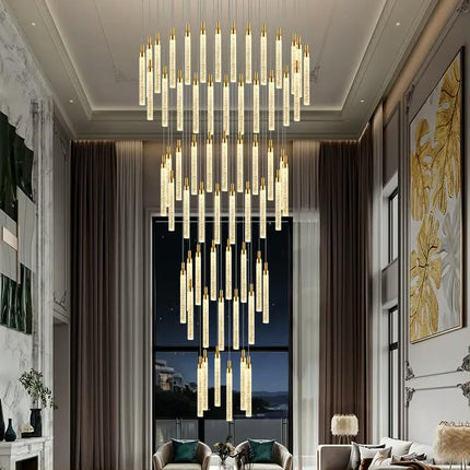 Modern Chandelier Crystals Villadom Living Room Pendant Lights Stair Light Decoration Hogar Moderno Suspension Luminaire Nordic
