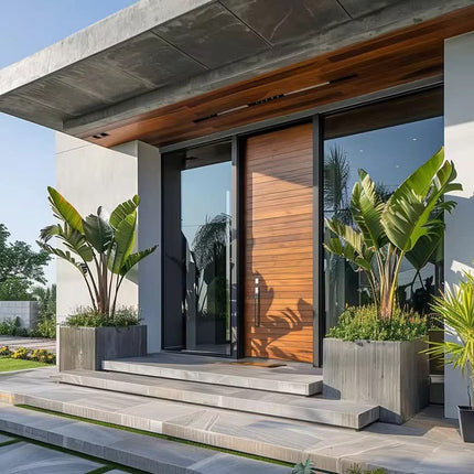 Modern Architectural Aluminum Entry Door For High End Residential Construction Projects Supplier