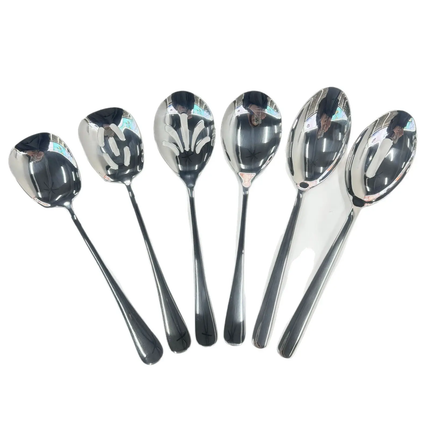 OEM/ODM 410/304 High-Grade Stainless Steel Large-Size Long Handle Dishwasher Safe Serving Spoon Mirror Finish Modern
