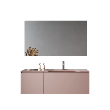 BOWEIYA modern bathroom vanities tempered glass integrated basin toilet washbasin sink washbasin integrated cabinet