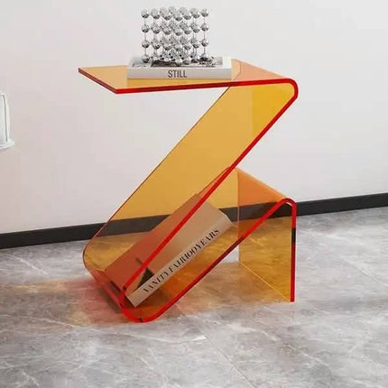 Custom Acrylic Clear Acrylic Sheet-Smoky Black Acrylic Z-Shaped Side Table-Perfect for  Sofa Side, Bedside & Small Spaces