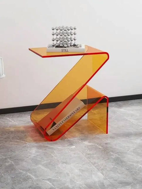 Custom Acrylic Clear Acrylic Sheet-Smoky Black Acrylic Z-Shaped Side Table-Perfect for  Sofa Side, Bedside & Small Spaces