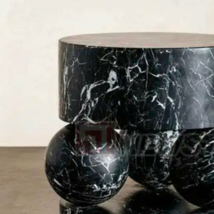 Nordic Design Home Decor Furniture Verde Guatemala Marble Solid Marble Side Table