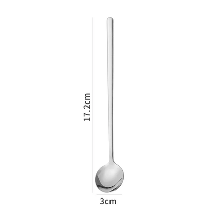 Custom Logo Stainless Steel Mirror Polish Long Handle Teaspoon with PVD Gold Coating For Coffee Latte Ice Cream Mixing-Present