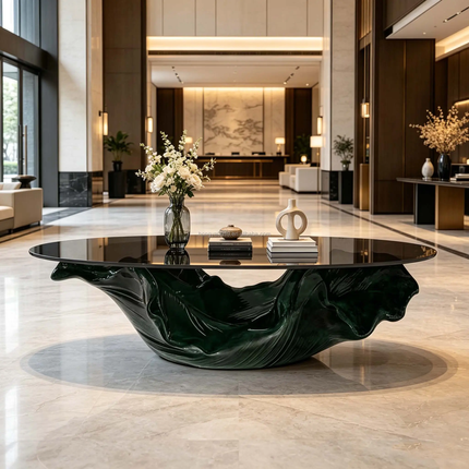 Made of FiberGlass Custom Elegant Hotel Coffee Table Durable Living Room Center Table For Garden Apartment Salon Lobby Outdoor Clothing Store Table