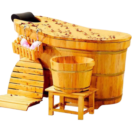2-4 Person Cold Plunge Tub-OEM/ODM Custom 304 Stainless Steel, Wood Finish, Easy Setup Bulk