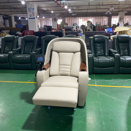High-End Motorized VIP Home Cinema Recliner with Integrated Smart Console