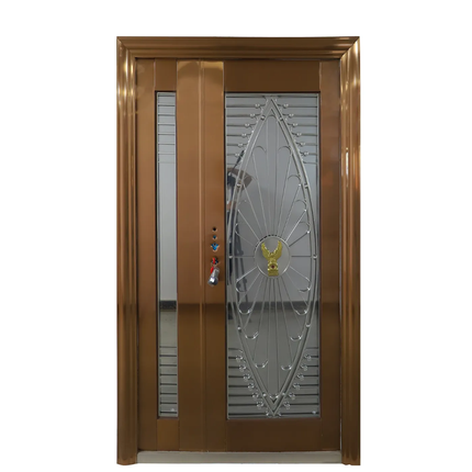 Stylish Double Tempered Frosted Glass Bathroom Doors Perfect for Upscale Interiors