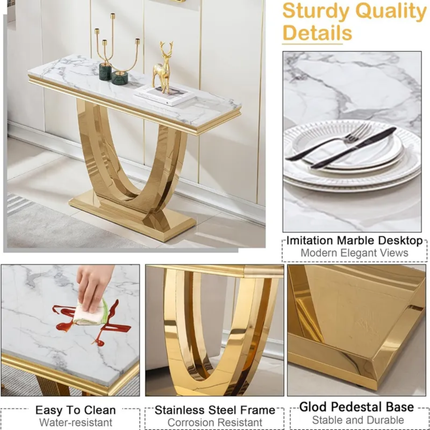 Contemporary luxury console table convertible metal furniture for home office apartment workshop hospital moderno new for entry