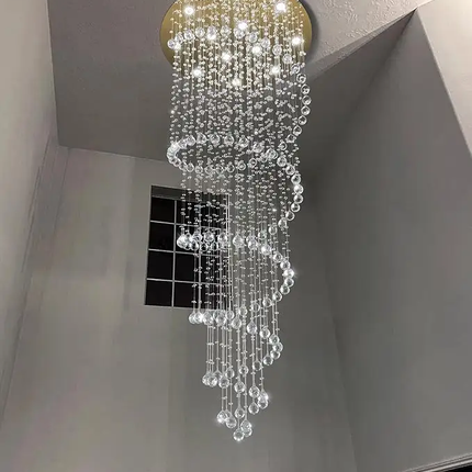 Modern Luxury Silver K9 Crystal Chandelier 3-Color Dimmable LED Pendant Light for Hotel Villa Duplex Living Room