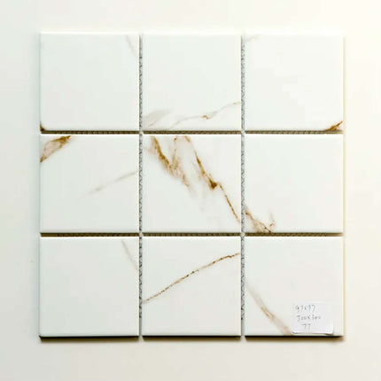 97x97mm/300x300mm Interior Bathroom Decor Square Ceramic Mosaic Tile