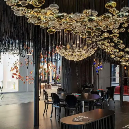 Modern Creative Customized Crystal Luxury Hanging Ceiling Chandelier For Hotel Lobby Pendant Light