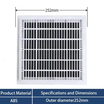 Square anti-vortex main drain cover, anti suction safety ABS drain grate, impact resistant pool bottom drain fitting