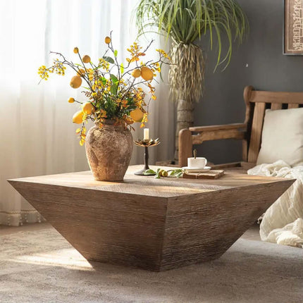 Made of concrete Portable Solid Wood Traditional Design Modern Coffee Table With Storage For Home Living Room-Durable & Eco-Friendly
