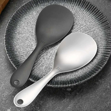 New High Quality 304 Stainless Steel Kitchen Utensils Stick Pot And Rice Spoon Non Stick Pot Rice Spoon Rice Paddle