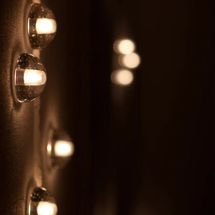 Villa Decor Light IP55 14SP Frosted Cylindrical Cast-Glass Half-Sphere Dimmable Wall Sconce Light