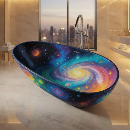Artificial Stone Bathtub Customized Indoor Villa Decorative Solid Marble Craving Soaking Bath Tub Adult Bathtub
