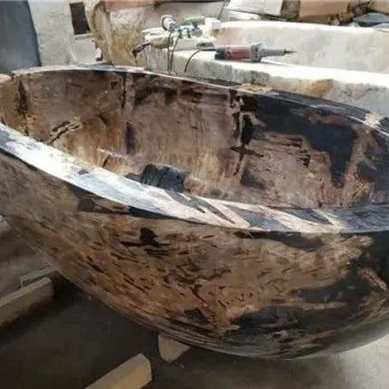 100% Newest Originel Modern Freestanding Single Thick Lips Black Wood Bathtubs 1 Person Durable Soaking Hotel Use