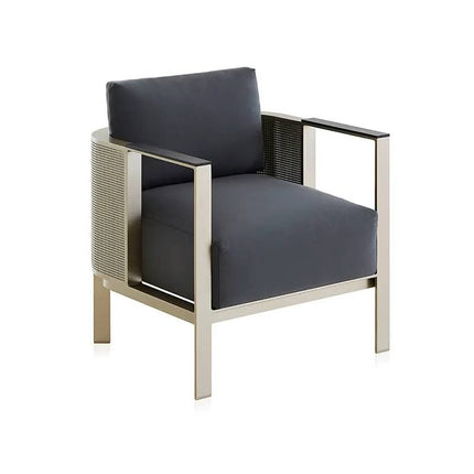 High-End Outdoor Rope Sofa Set with Waterproof Aluminum Frame For Commercial Hotel and Garden Use