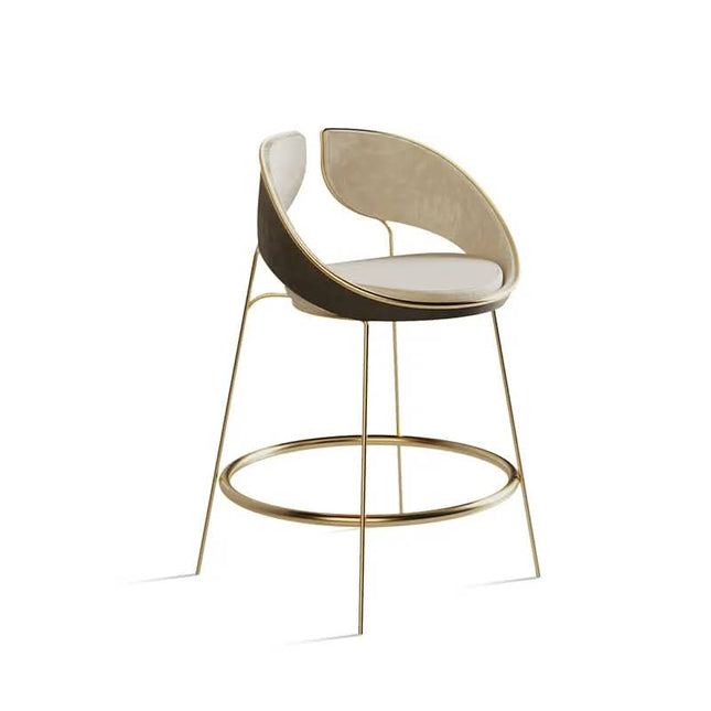 Modern Nordic Creative Designer Bar Chair Light Luxury Stainless Steel Front Desk Chair fot Hotel and Dining Application